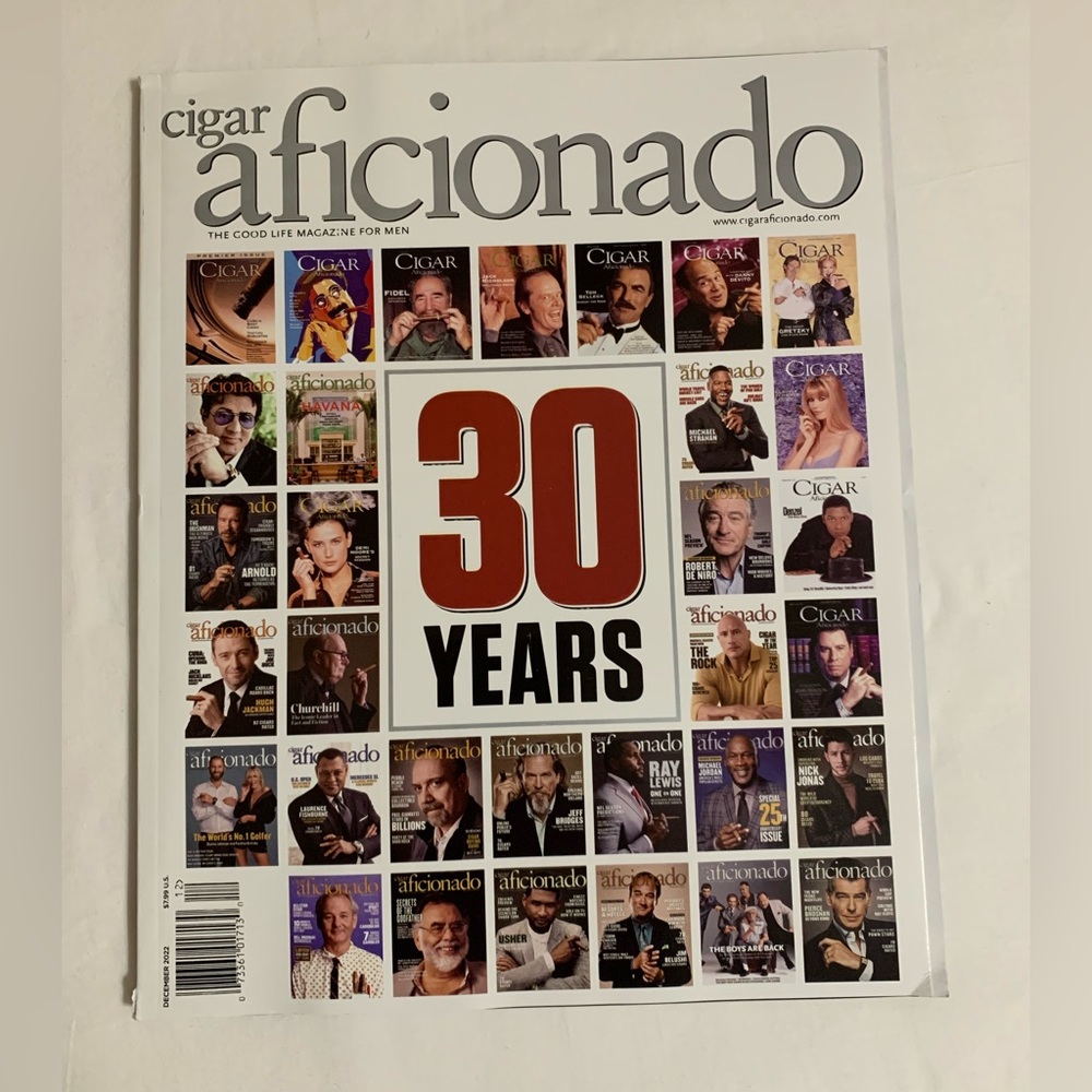 cigar aficionado “30 Years”Issue November/December 2022 Magazine